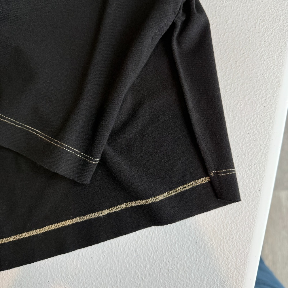 Free People‎ Womens Kimono Sleeve Embroidered Poncho Top Black Size S Boho Fairy - Picture 13 of 16